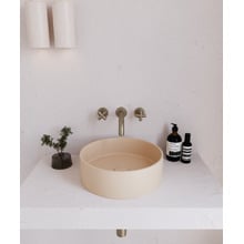 Concrete Smooth 390mm Round Above Counter Basin